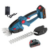 2-in-1 Cordless Hedge Trimmer & Grass Shears 24V Handheld Electric Shrub Trimmer with 90° Rotating Head 30cm+10cm Blades Dual Safety Switch Lightweight 2.4lbs Garden Tool