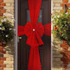Christmas Door Bow - Large Red Decoration with Diamante Detail - Xmas Baby Shower Wedding Celebration