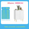 Sideboard Buffet Cabinet with Adjustable Shelf, White