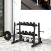 SPORTNOW 3-Tier Dumbbell Rack, Versatile Weight Rack w/ 4 Weight Rods (Rack Only)