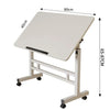 Mobile Stand Up Desk with Wheels Small Computer Desk Adjustable Height Laptop Desk White Standing Table Home Office Desks