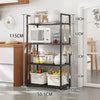 Multi functional 5-layer iron storage rack - suitable for organizing kitchens, living rooms, and garages, multi room use