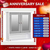Wall Mounted Mirror Cabinet W/ Double Mirror Doors & Adjustable Shelf