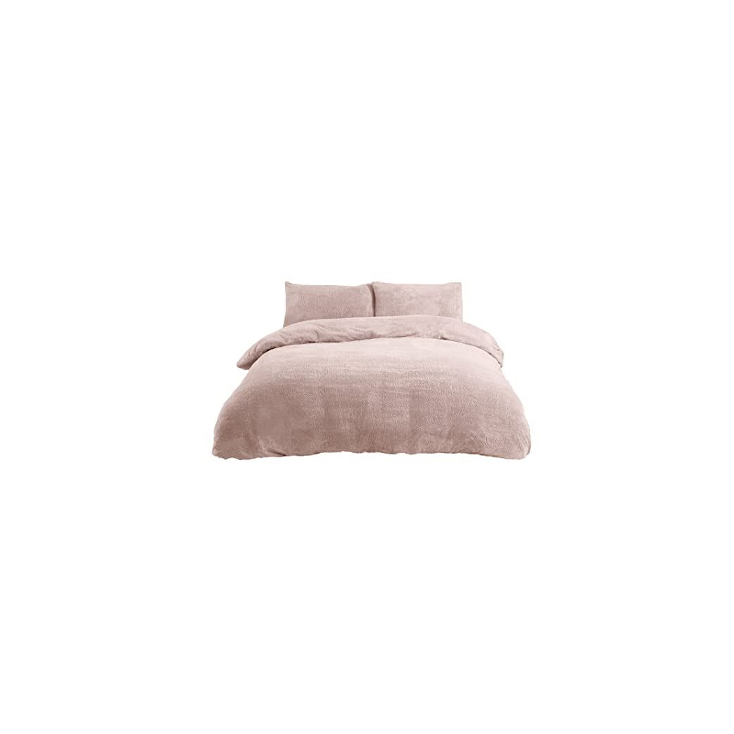 TEDDY FLEECE BLUSH DUVET SET SB