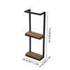 2-Tier Bathroom Towel Rack Wall Mounted Wooden Metal Towel Storage Organizer with Shelf Towel Holder for Home Bathroom Space Saving