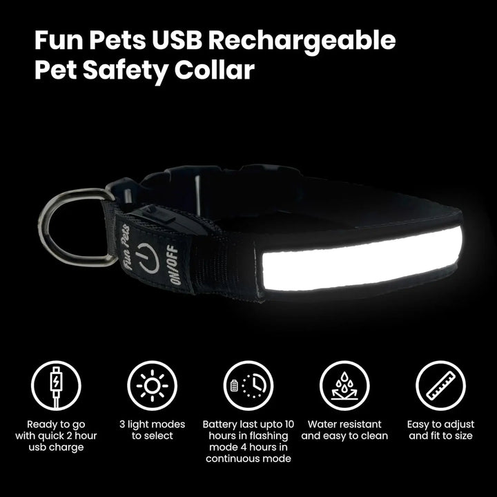 Dog Collar Nylon LED Night Safety Flashing Glow In The Dark Pet Dog Leash pet Dogs Luminous Fluorescent dog accessories collar