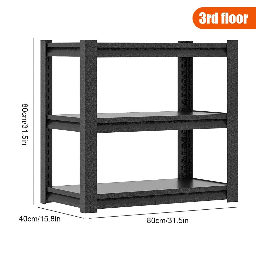 3/4/5 Tier storage rack Shelving Heavy Duty, Adjustable supermarket shelves carbon steel warehouse racks household storage racks