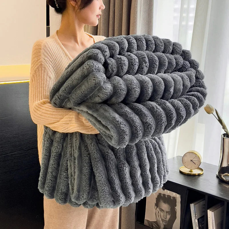 1 Pc ROSEKIND Blankets, 300GSM Soft & Warm Fleece Blankets, This Stylish Throw Blanket for All Seasons Clearance Sale For UK