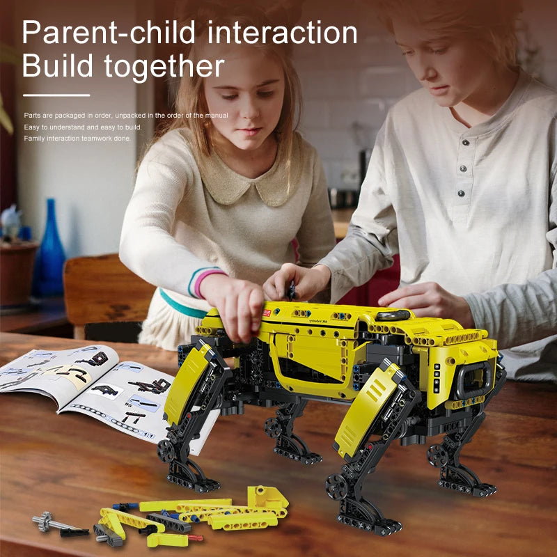 Mould King 15066/15075 Technical Robot Toys The Motorized MK Dynamics Dog Building Block Assembly Robot Brick Kid Christmas Gift