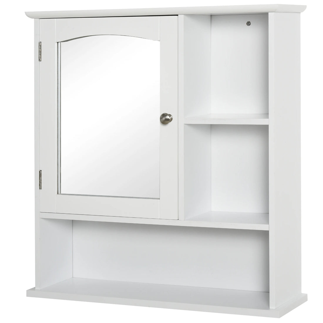 Wall Mounted Bathroom Mirror Glass Storage Cabinet Cupboard with Shelf