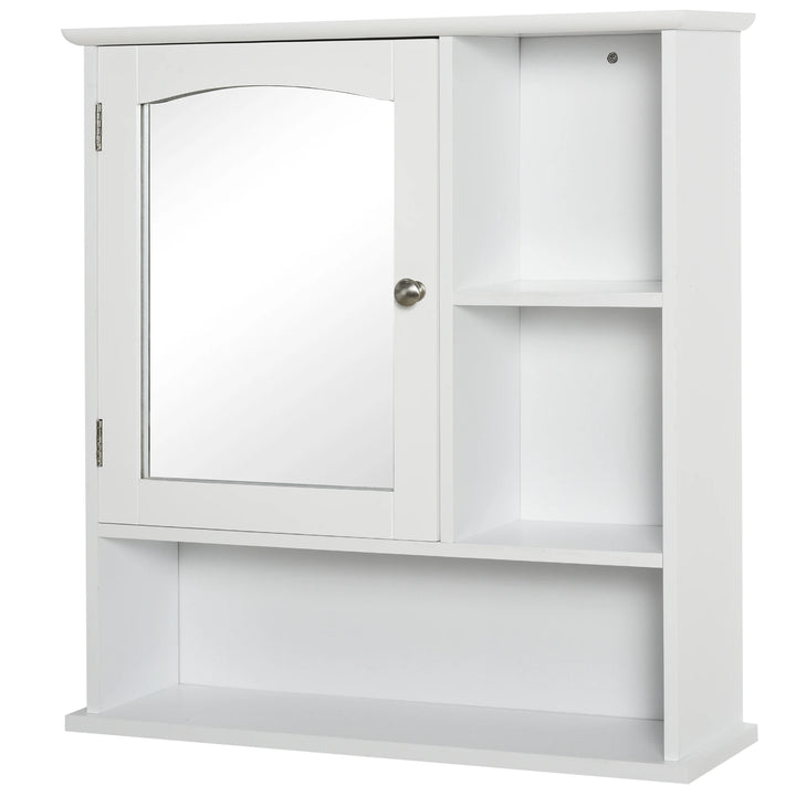 Wall Mounted Bathroom Mirror Glass Storage Cabinet Cupboard with Shelf