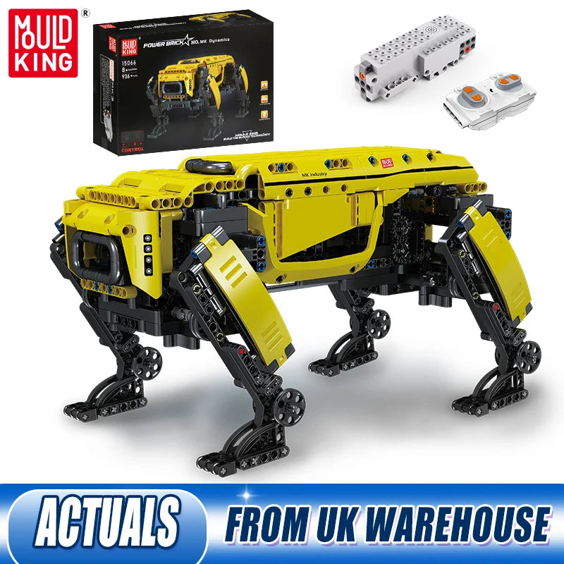 Mould King 15066/15075 Technical Robot Toys The Motorized MK Dynamics Dog Building Block Assembly Robot Brick Kid Christmas Gift