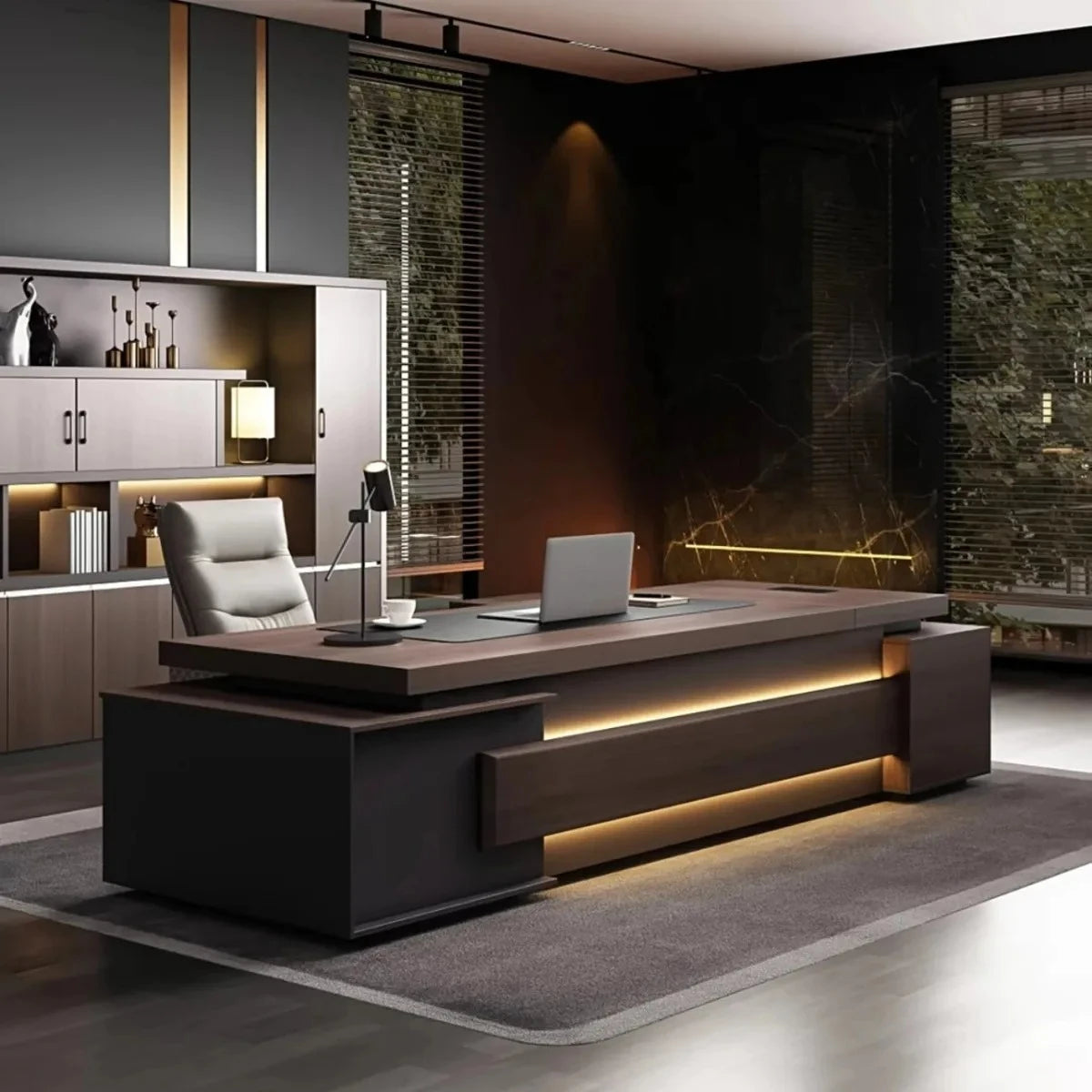 High-end Office Desks, High-end Office Desks, High-end Filing Cabinets, Suitable for Boss Offices and President Offices