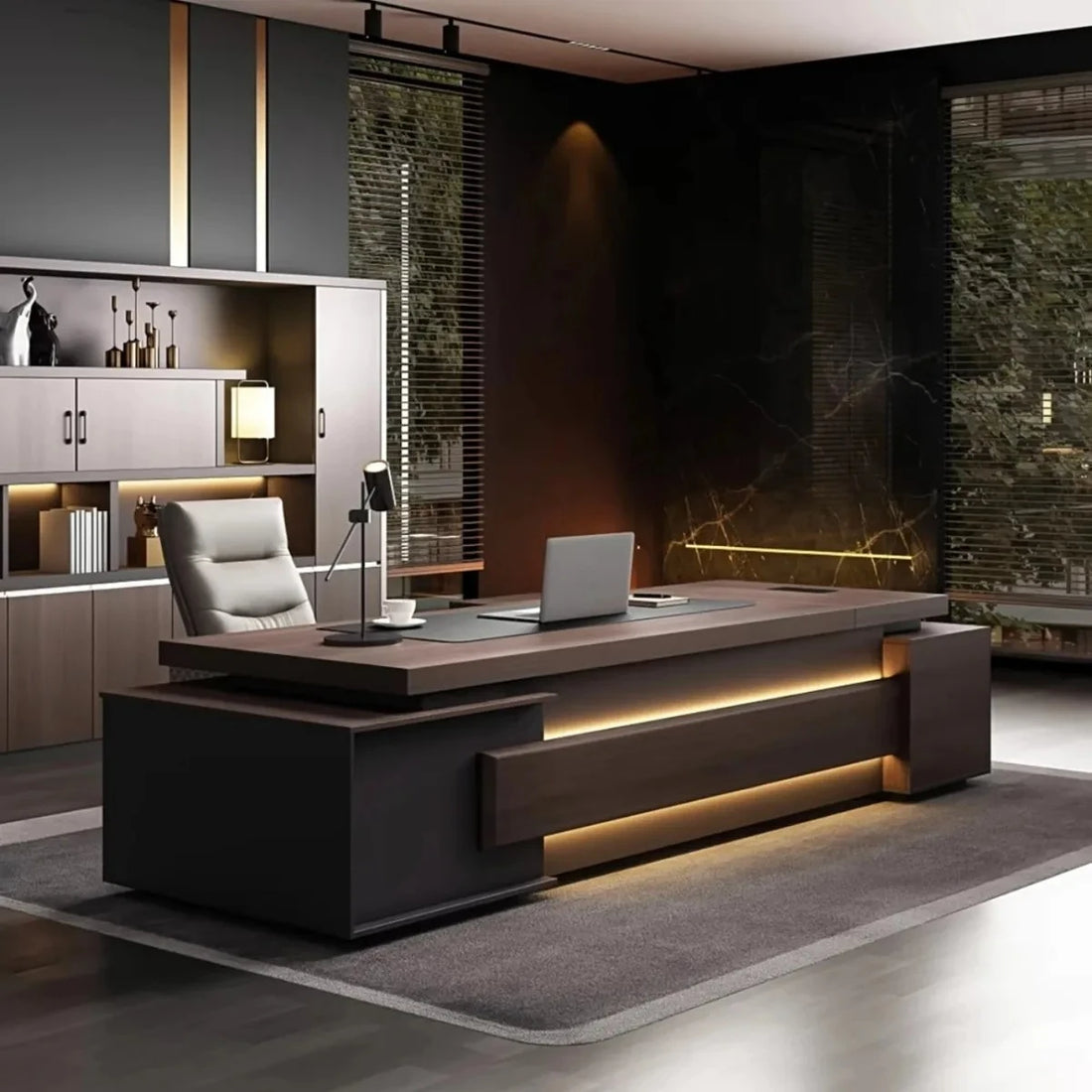 High-end Office Desks, High-end Office Desks, High-end Filing Cabinets, Suitable for Boss Offices and President Offices
