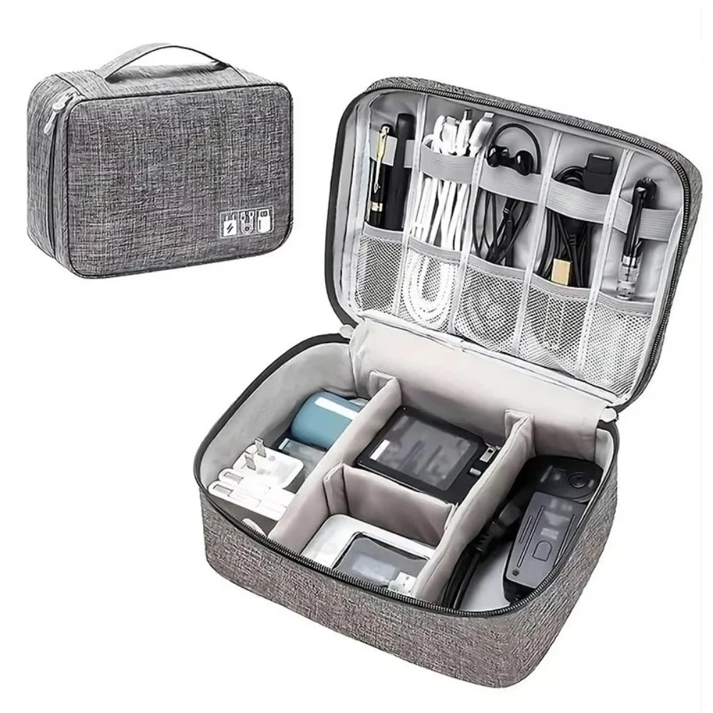 Data Cable Storage Bag Waterproof Folding Bag Electronic Accessories Cable Organizer Portable Data Line Charger Plug Storage Bag