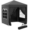 Outsunny 2 x 2 m Garden Pop Up Gazebo, Wedding Party Tent Marquee, Water Resistant Awning Canopy, Blue