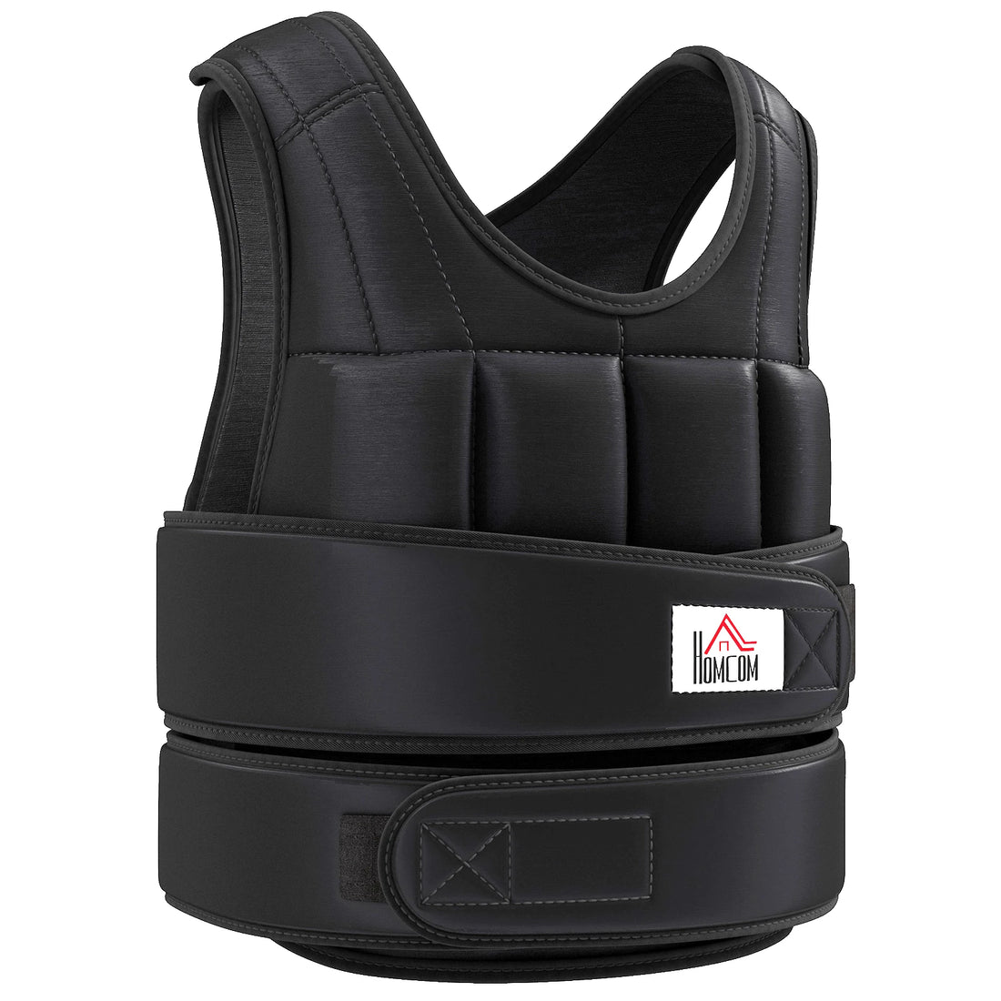 15kg Weighted Vest, Adjustable Running Weight Vest with 38 Weight Bags for Men or Women Cardio Exercise, Black