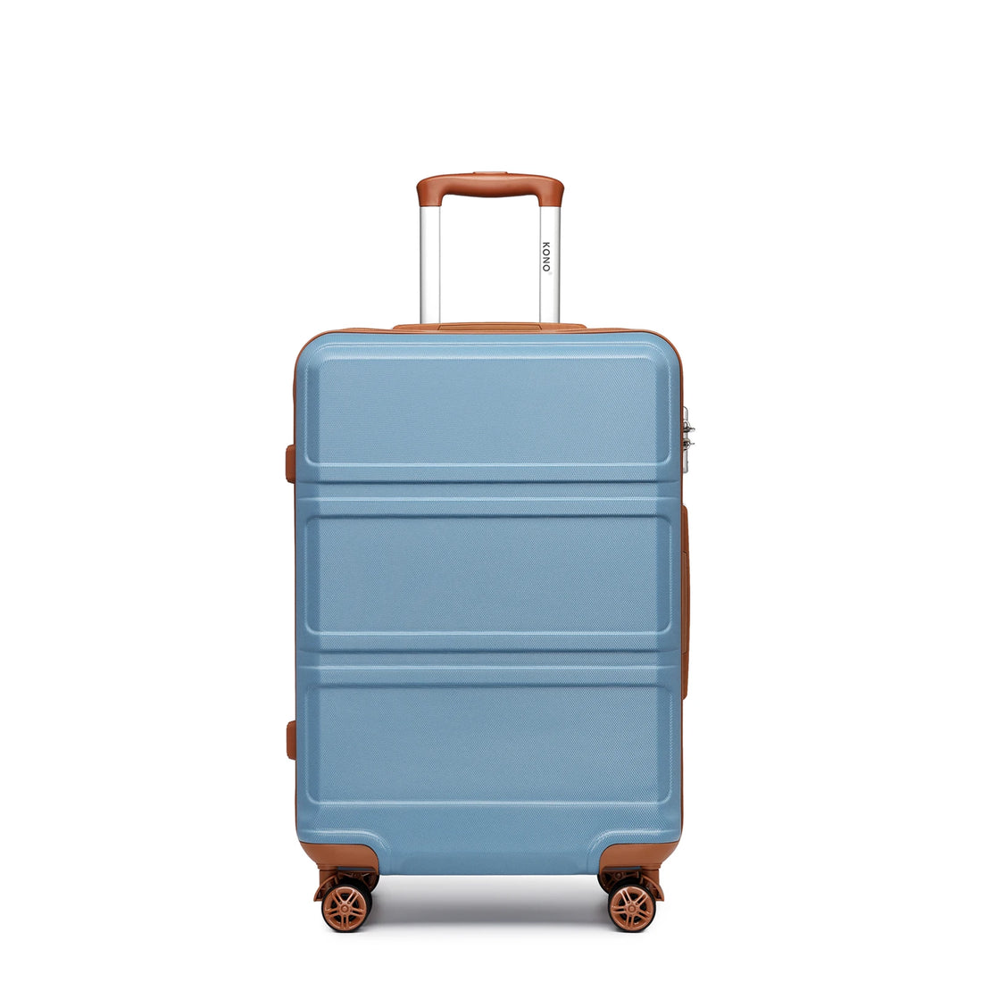 KONO 20/24/28 Inch Travel Trolley Case Hard Shell Suitcase, Lightweight ABS Carry On Luggage with TSA Lock, 360° Silent Double Spinner Wheels, 3-Level Adjustable Telescopic Handle,
