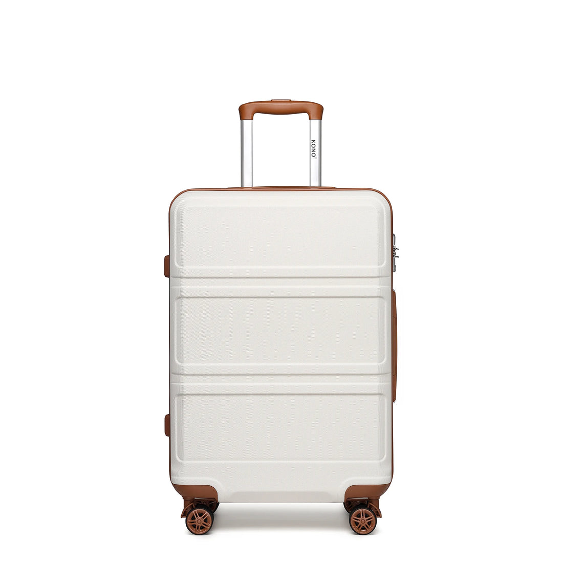 KONO 20/24/28 Inch Travel Trolley Case Hard Shell Suitcase, Lightweight ABS Carry On Luggage with TSA Lock, 360° Silent Double Spinner Wheels, 3-Level Adjustable Telescopic Handle,