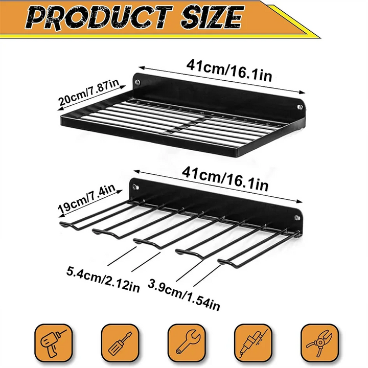 Power Tool Wall Mount Holder Heavy Duty Pegboard Wall Storage Tool Set
