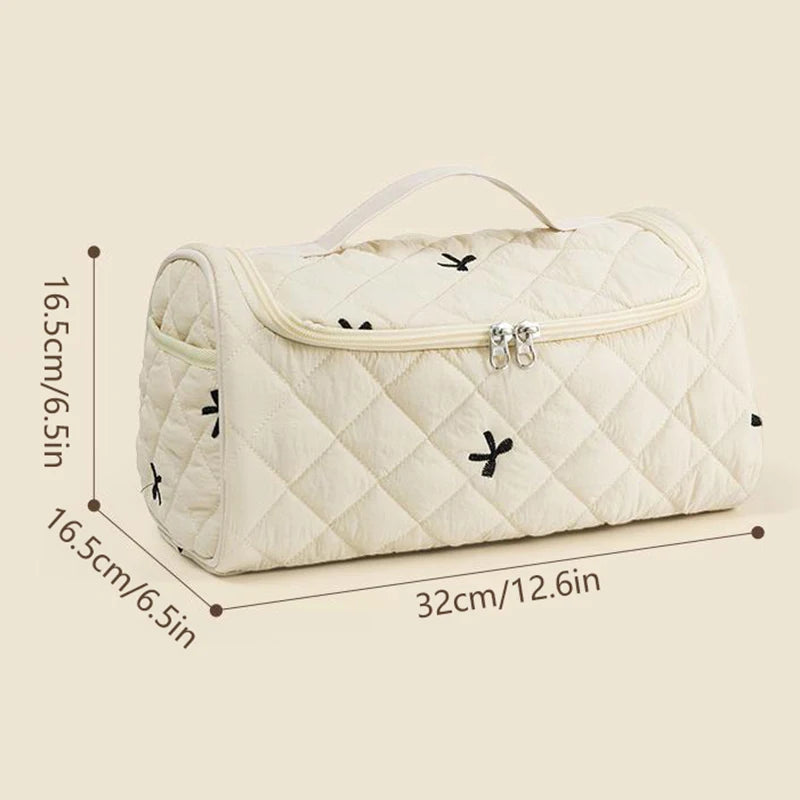 Travel Bag Hangable Storage Bags With Hanging Hook Quilted Travel Case For Airwrap Cotton Hair Tools