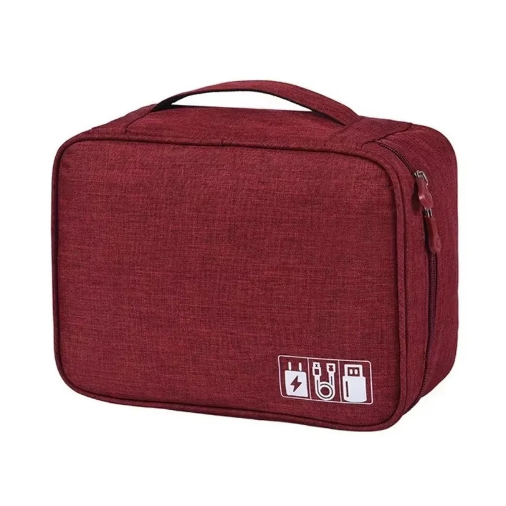 Data Cable Storage Bag Waterproof Folding Bag Electronic Accessories Cable Organizer Portable Data Line Charger Plug Storage Bag