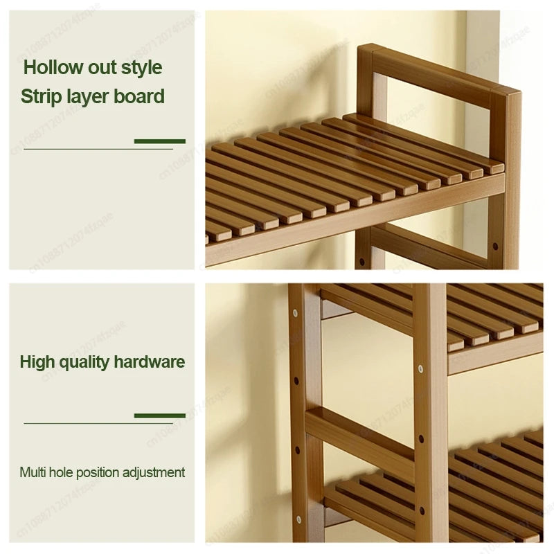 Indoor balcony plant stand flower rack simple movable garden flower pot storage rack