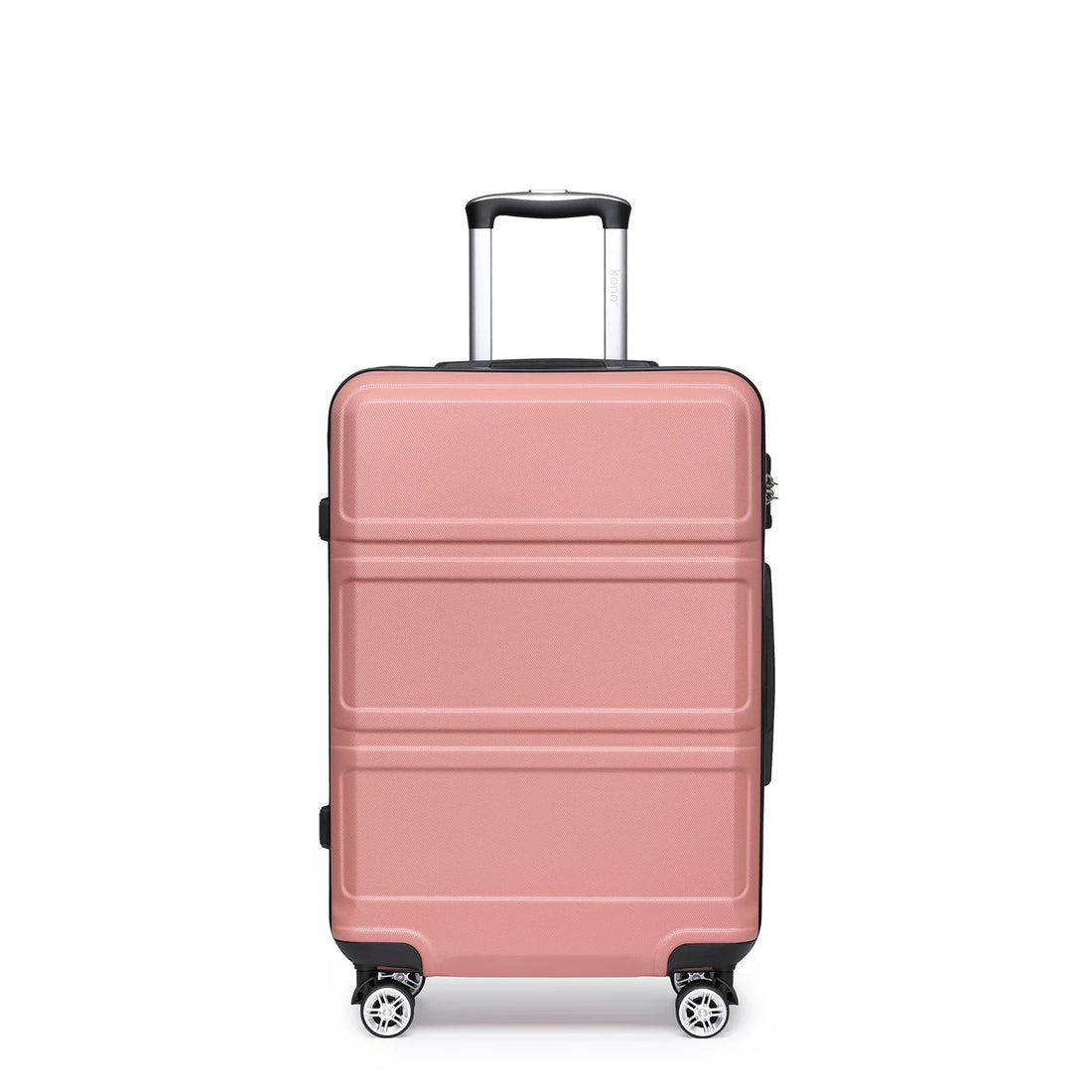 KONO 20/24/28 Inch Travel Trolley Case Hard Shell Suitcase, Lightweight ABS Carry On Luggage with TSA Lock, 360° Silent Double Spinner Wheels, 3-Level Adjustable Telescopic Handle,