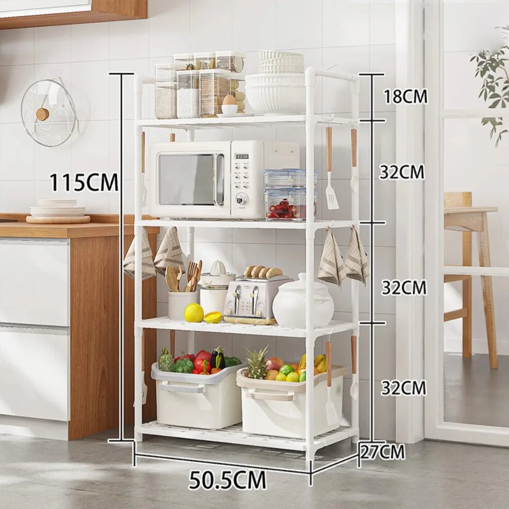 Multi functional 5-layer iron storage rack - suitable for organizing kitchens, living rooms, and garages, multi room use