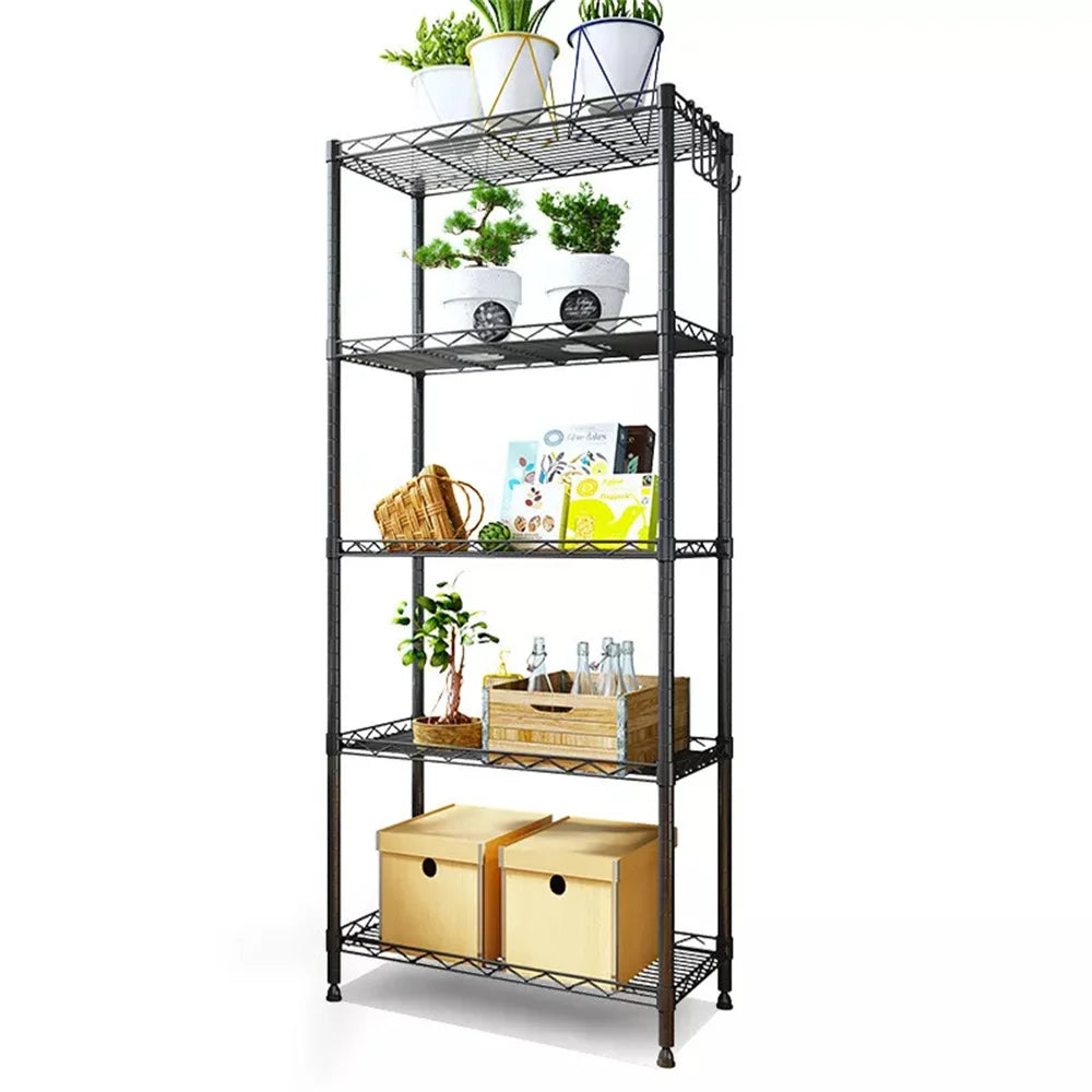 5 Tier Storage Rack Wire Shelving Unit Storage Shelves for Kitchen Living Room
