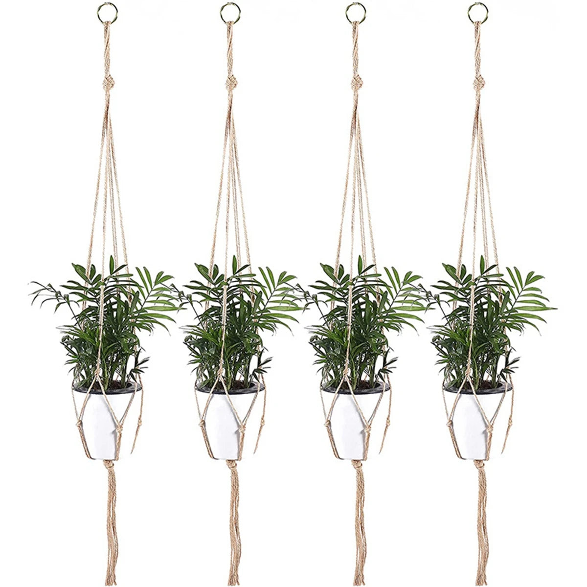 Macrame Handmade Plant Hanger Baskets Flower Pots Holder Balcony Hanging Planter Basket Decor Lifting Rope Home Garden Supplies