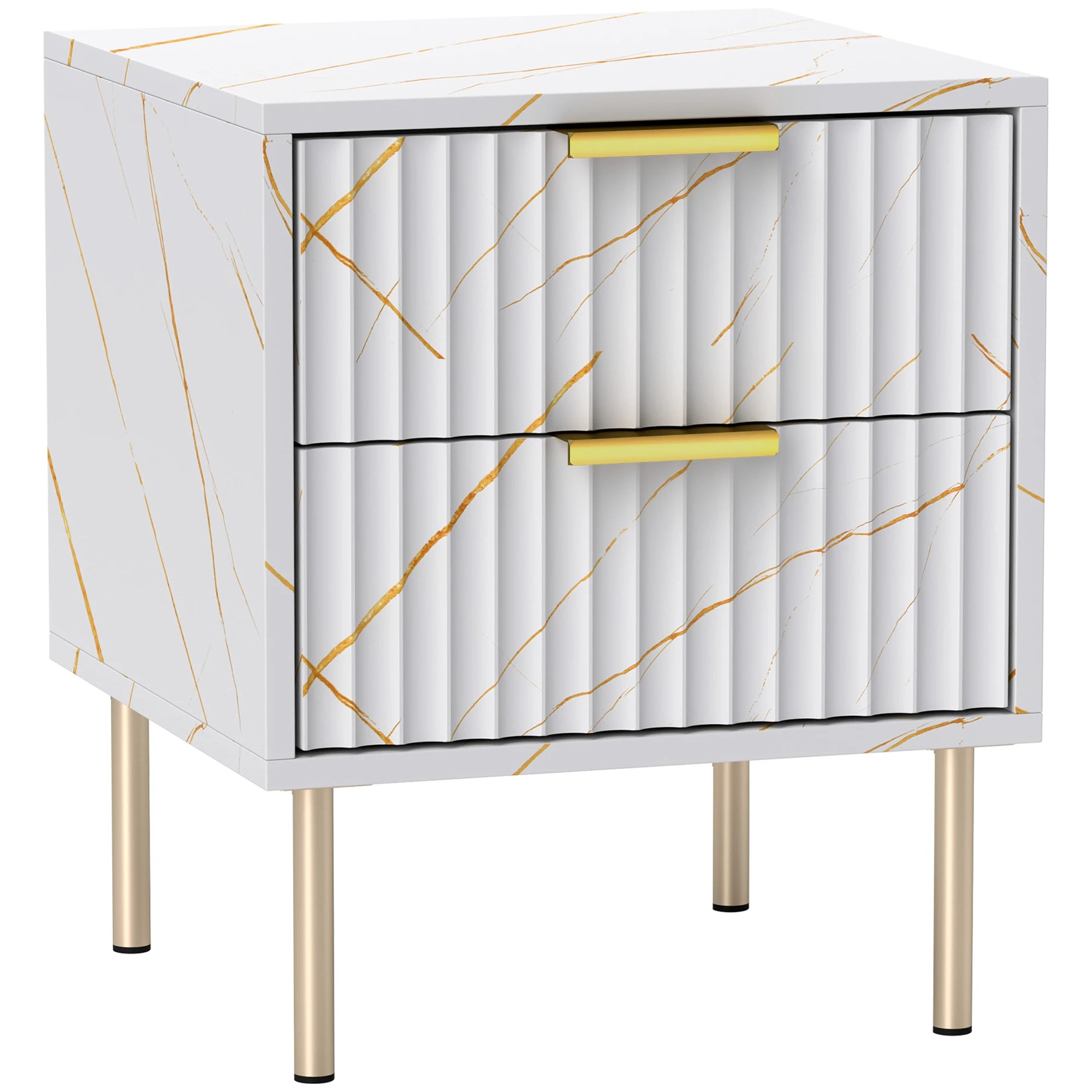 Bedside Table Bedside Cabinet with 2 Drawers for Bedroom