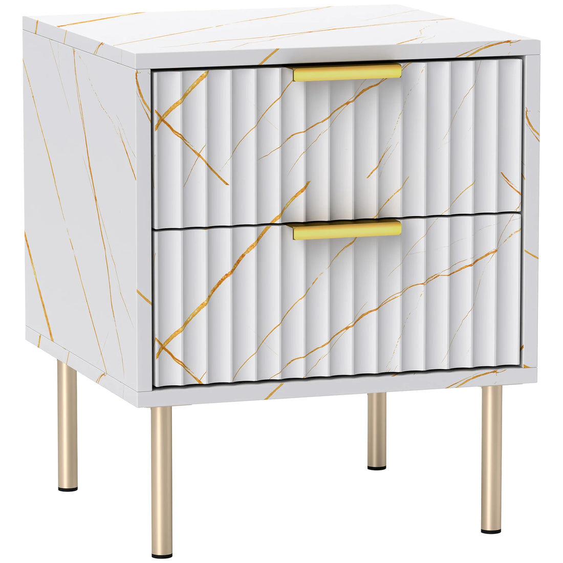 Bedside Table Bedside Cabinet with 2 Drawers for Bedroom