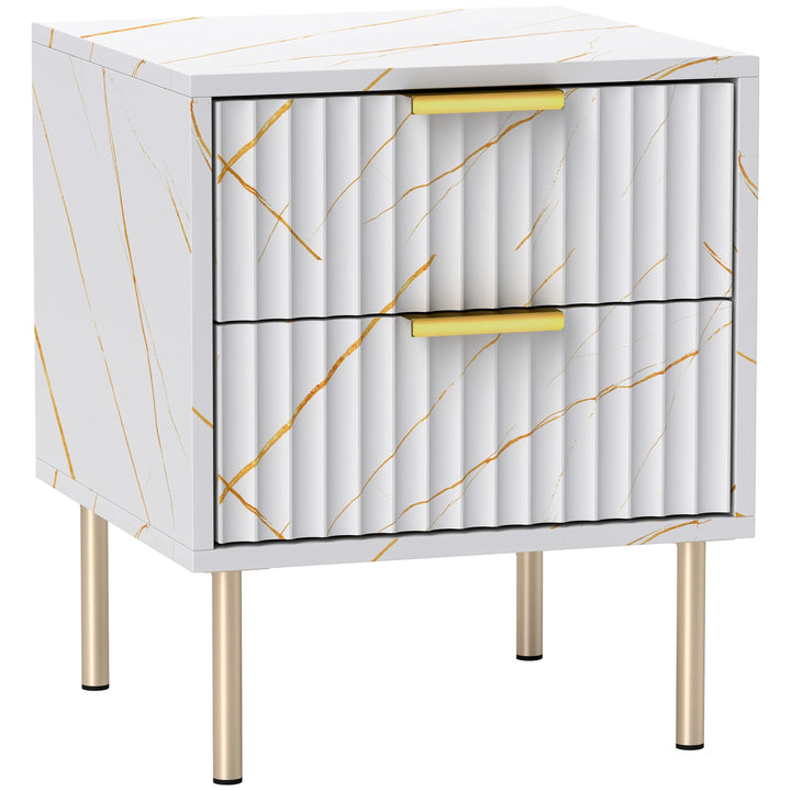 Bedside Table Bedside Cabinet with 2 Drawers for Bedroom