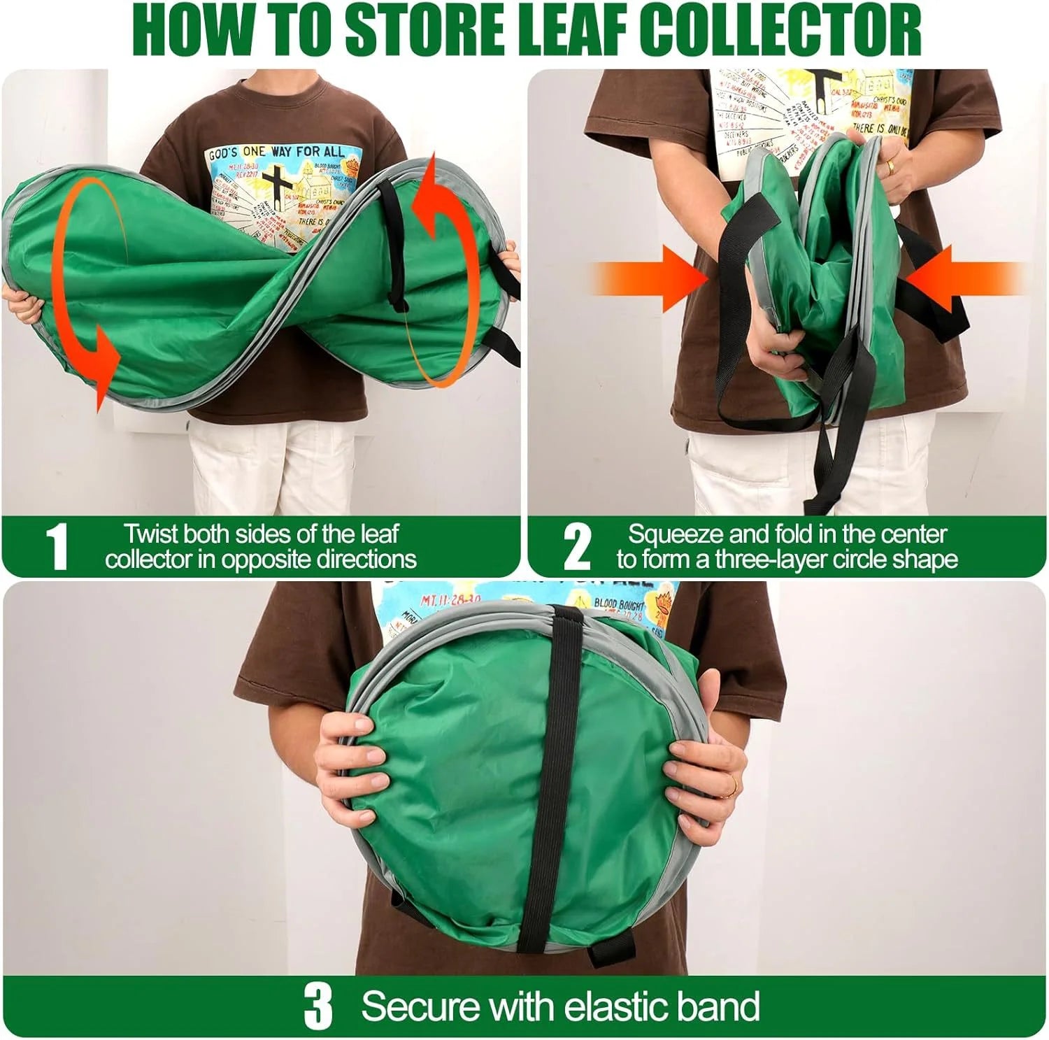 Large Capacity Gardening Garbage Bag, Foldable Leaf Collector, Pop-up Leaf Dustpan Garden Bag, Courtyard Leaf Bag