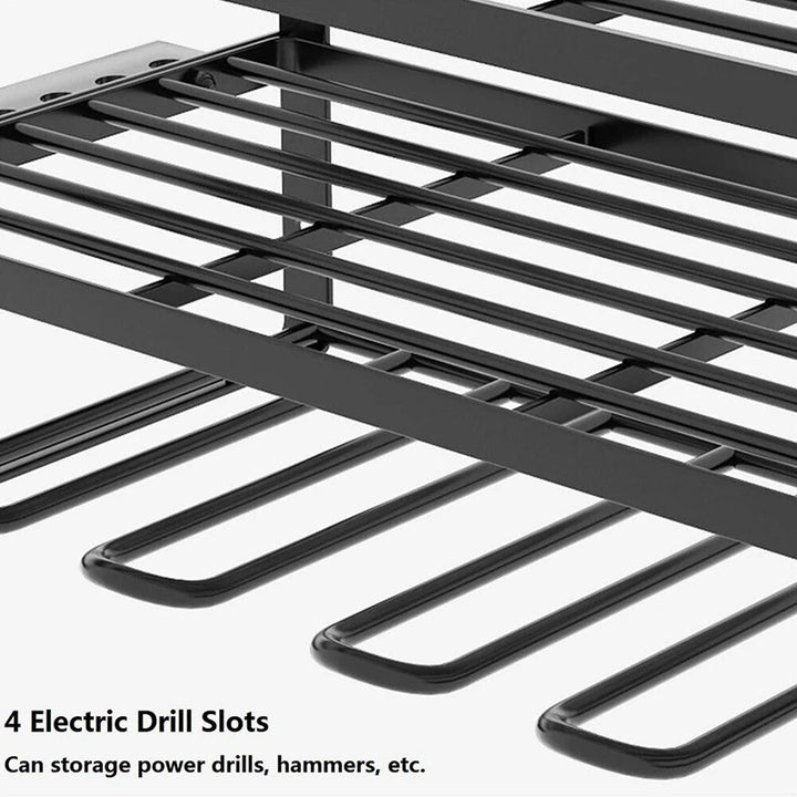 Power Tool Storage Electric Drill Rack Wall Mount Workshop Garage Tool Organizer