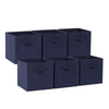 BonChoice Foldable Storage Cubes 30x30x30cm with Handle Pack of 6, Fabric Open Storage Bins Wardrobe Organization