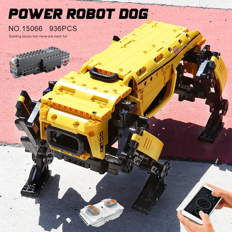 Mould King 15066/15075 Technical Robot Toys The Motorized MK Dynamics Dog Building Block Assembly Robot Brick Kid Christmas Gift