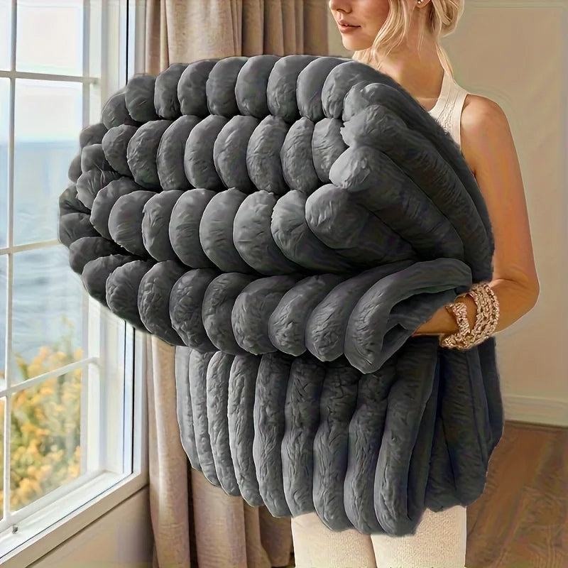 1 Pc ROSEKIND Blankets, 300GSM Soft & Warm Fleece Blankets, This Stylish Throw Blanket for All Seasons Clearance Sale For UK