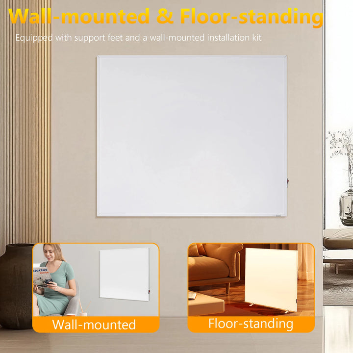 290W Infrared Space Heater Freestanding/Wall-Mounted Stand Electric Heater Home Heater Carbon Crystal Heater for Smaller Rooms