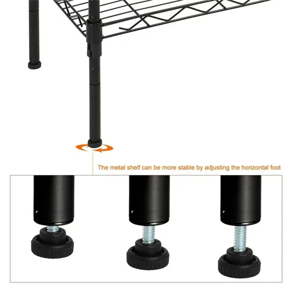 5 Tier Storage Rack Wire Shelving Unit Storage Shelves for Kitchen Living Room