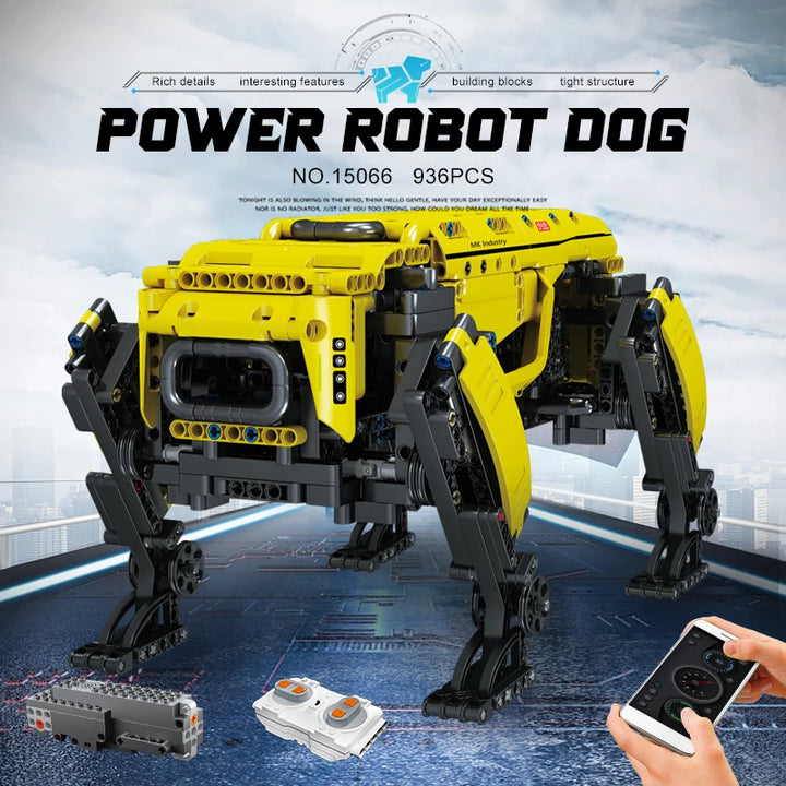 Mould King 15066/15075 Technical Robot Toys The Motorized MK Dynamics Dog Building Block Assembly Robot Brick Kid Christmas Gift
