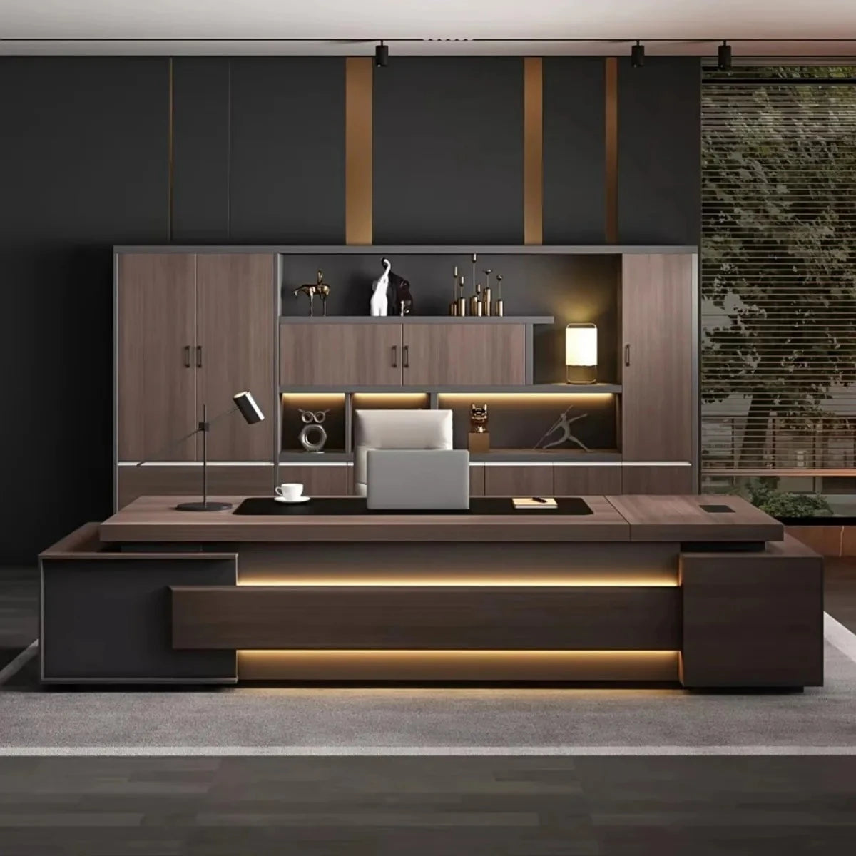 High-end Office Desks, High-end Office Desks, High-end Filing Cabinets, Suitable for Boss Offices and President Offices