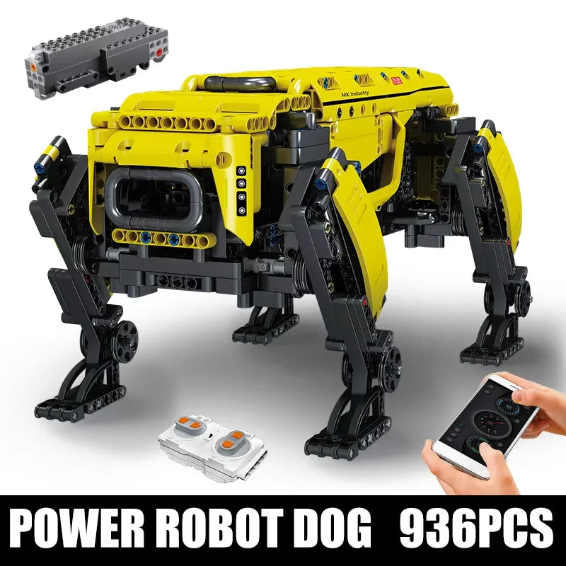 Mould King 15066/15075 Technical Robot Toys The Motorized MK Dynamics Dog Building Block Assembly Robot Brick Kid Christmas Gift