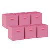 BonChoice Foldable Storage Cubes 30x30x30cm with Handle Pack of 6, Fabric Open Storage Bins Wardrobe  Organization