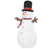 HOMCOM 6ft Giant Inflatable Snowman Christmas Decoration w/ LED Lights Accessories