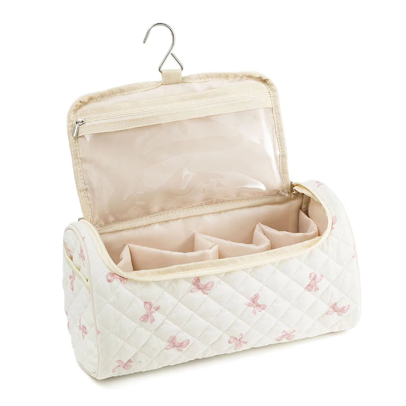 Travel Bag Hangable Storage Bags With Hanging Hook Quilted Travel Case For Airwrap Cotton Hair Tools