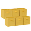 BonChoice Foldable Storage Cubes 30x30x30cm with Handle Pack of 6, Fabric Open Storage Bins Wardrobe  Organization