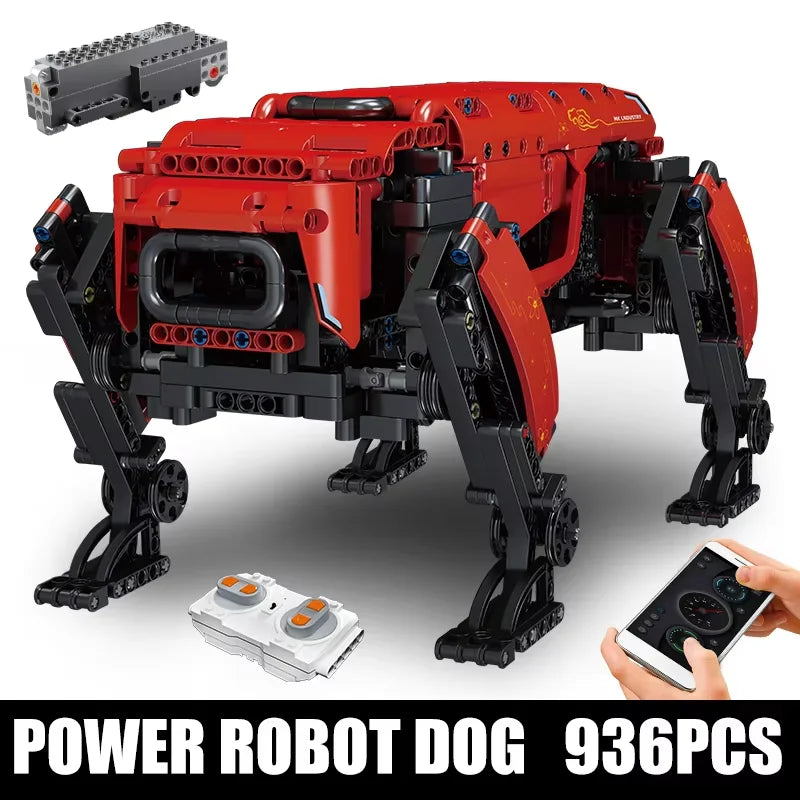 Mould King 15066/15075 Technical Robot Toys The Motorized MK Dynamics Dog Building Block Assembly Robot Brick Kid Christmas Gift