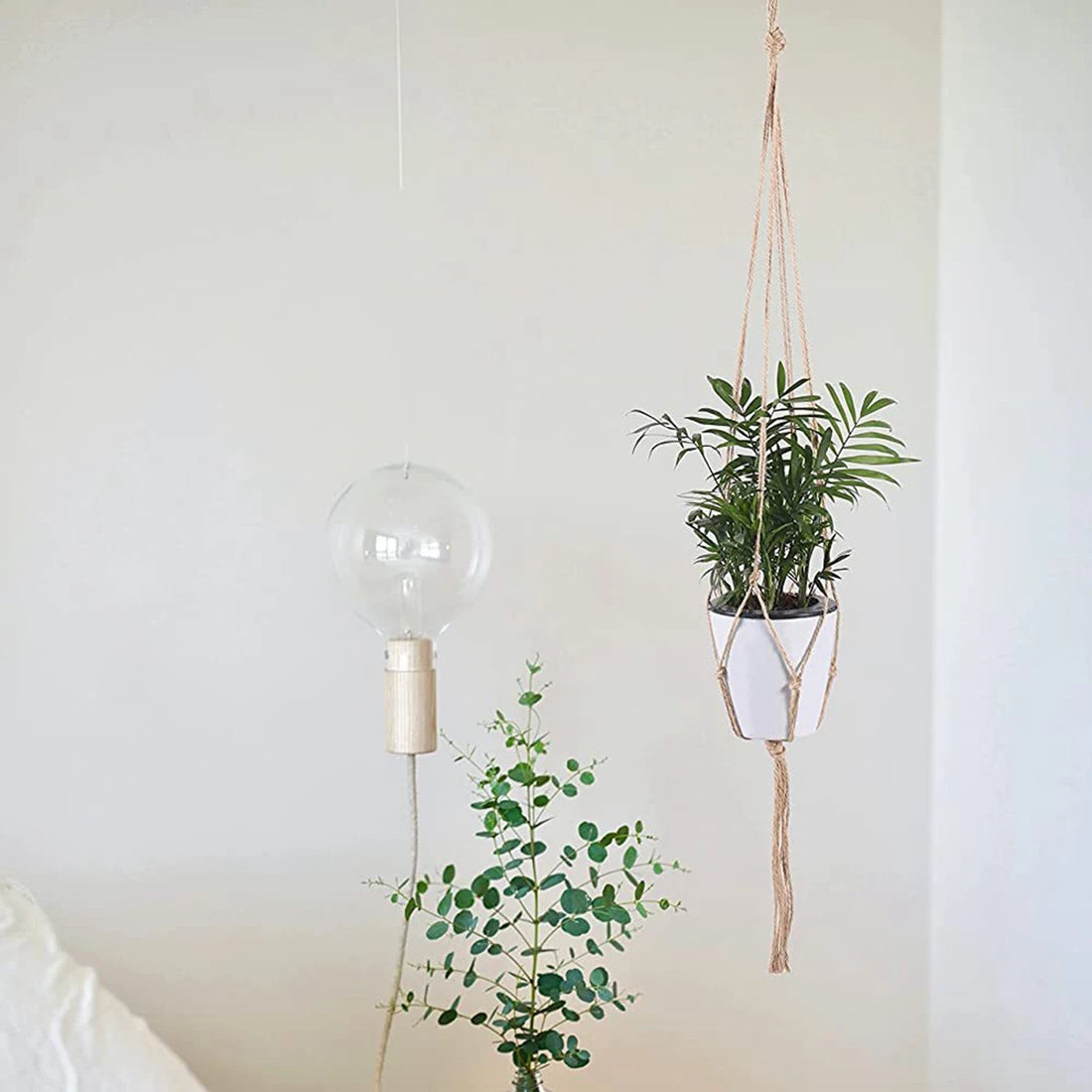 Macrame Handmade Plant Hanger Baskets Flower Pots Holder Balcony Hanging Planter Basket Decor Lifting Rope Home Garden Supplies